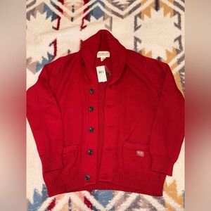 Polo by Ralph Lauren Men's Red Shawl Collar Sweater